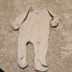 Cozy Gray Kids Footie One Piece